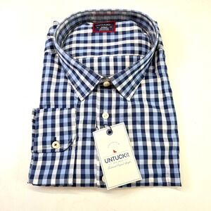 UNTUCKit Gingham Shirt Relaxed Fit Button Down‎ Long Sleeve Checkered XXXLC NEW